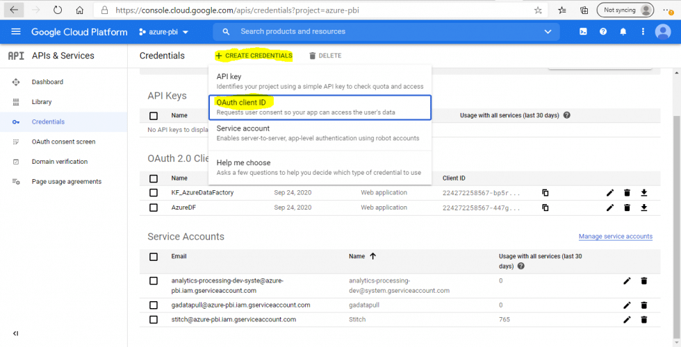 How to connect Azure Data Factory (ADF) to Google BigQuery
